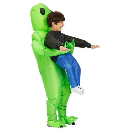 ET-Aliens Inflatable Costume – Scary Monster Cosplay for Adults & Kids, Halloween, Christmas, Thanksgiving, Party, Festival Costume