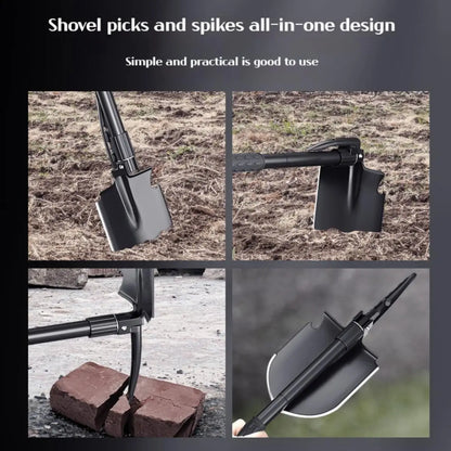 1PC Outdoor Foldable Camping Shovel – Multifunctional Hiking Entrenching Tool, Portable Garden & Survival Shovel