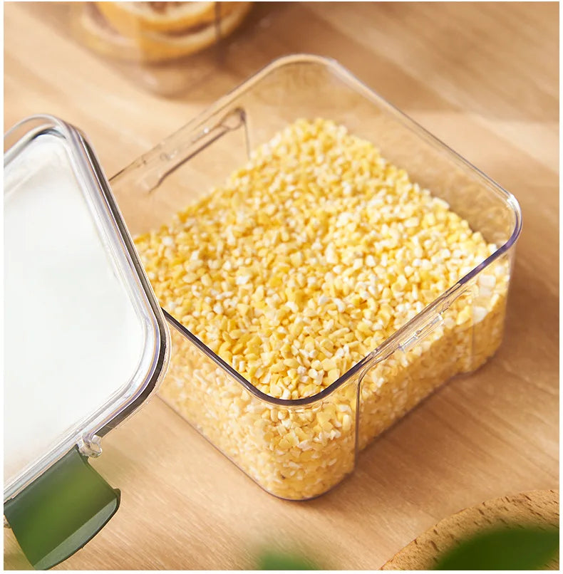 1PC Airtight Sealed Storage Jar – Plastic Grain, Pasta & Seasoning Container | Moisture-Proof Kitchen Organizer Box