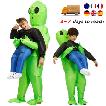 ET-Aliens Inflatable Costume – Scary Monster Cosplay for Adults & Kids, Halloween, Christmas, Thanksgiving, Party, Festival Costume