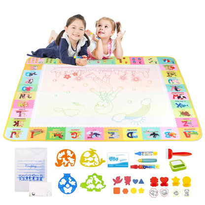 100x80CM Magic Water Drawing Mat – Reusable Doodle Board Montessori Educational Toy for Kids